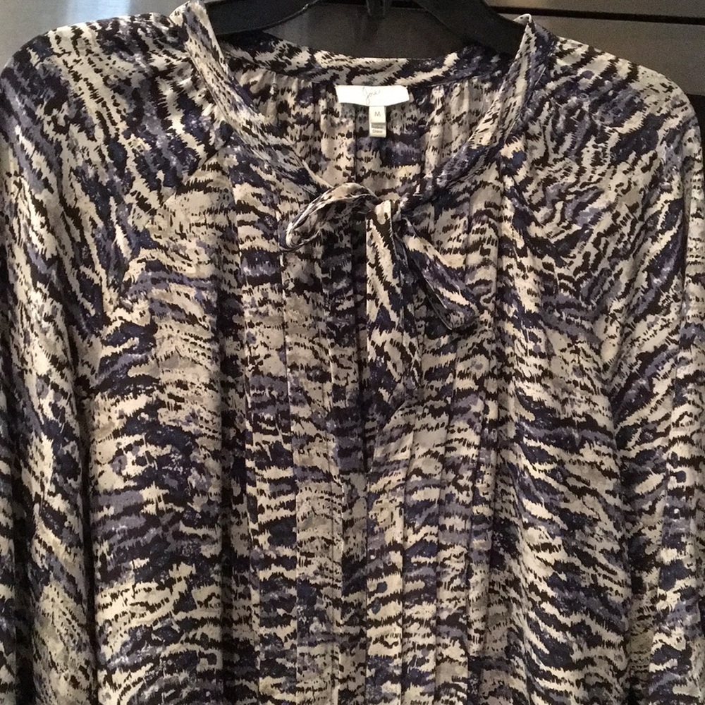 Joie Silk Mirabella Animal Print Blouse